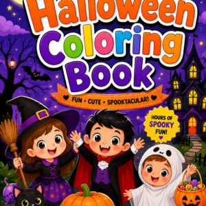 สมุดระบายสีเด็ก วันฮาโลวีนHalloween Coloring Book for Kids